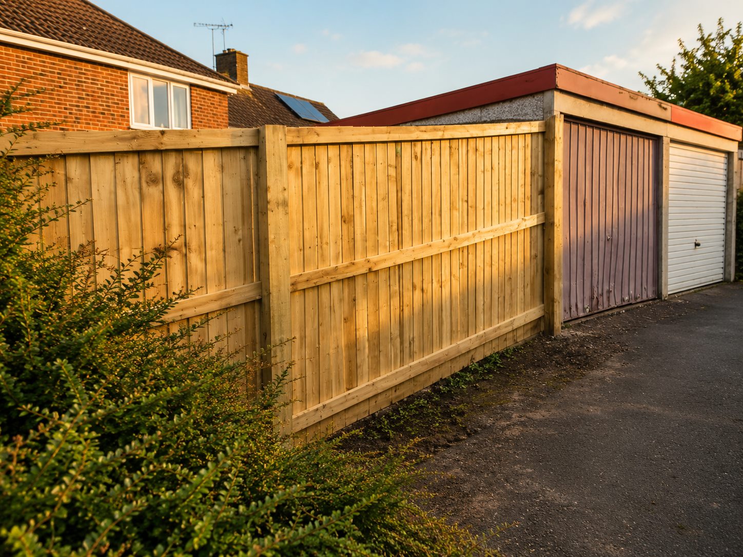 Completed fence line for rural land