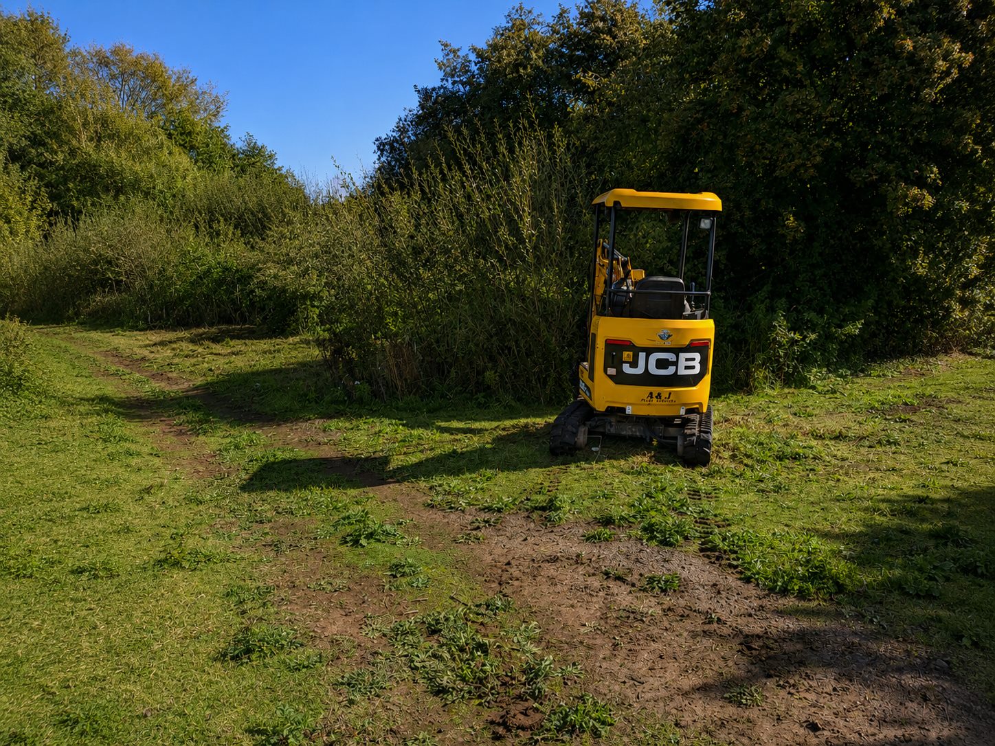 Rough land being cleared and improved